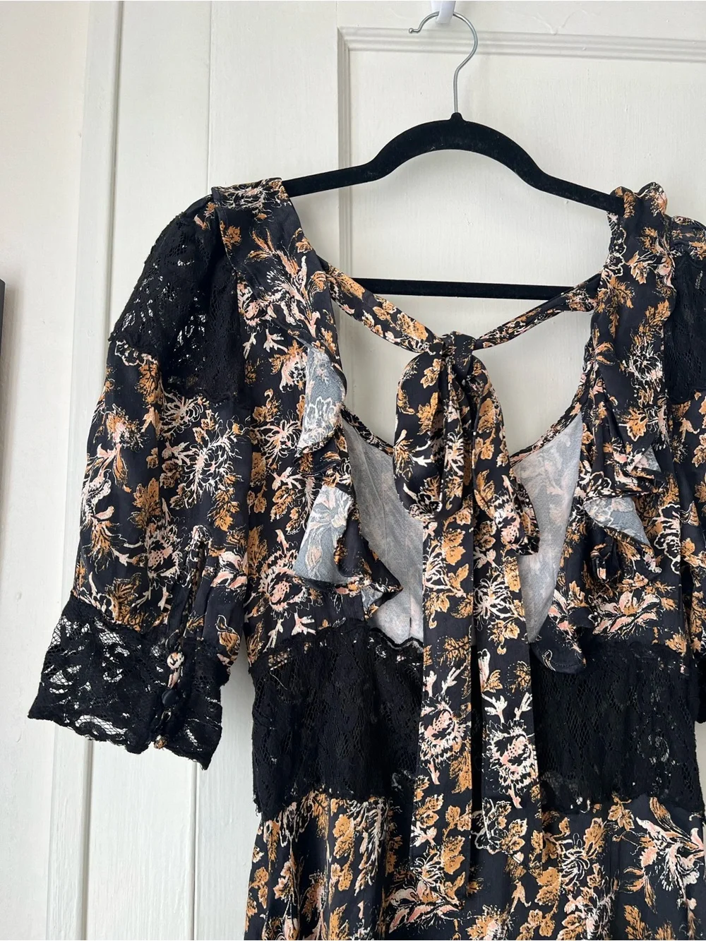 Free People Lucie Floral Lace Mini Dress